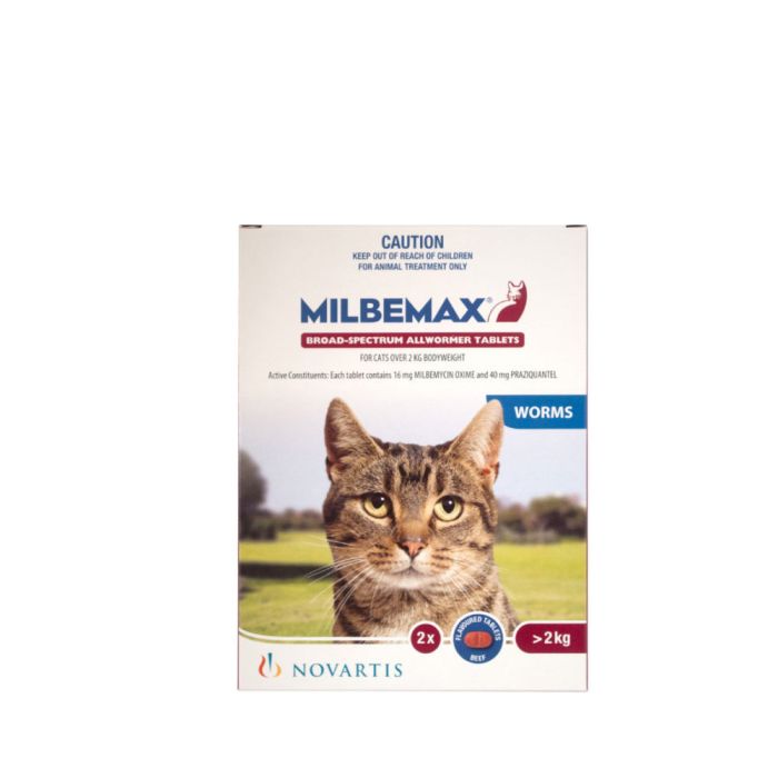 Milbemax Cat Allwormer 2-8KG 2Tablets 