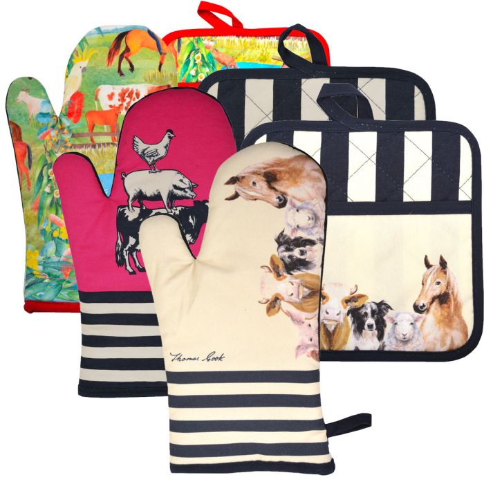Thomas Cook Farm Friends Oven Mitt and Pot Holder