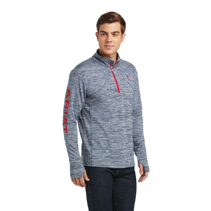 Ariat Mens Team Gridwork 1/4 Zip Baselayer