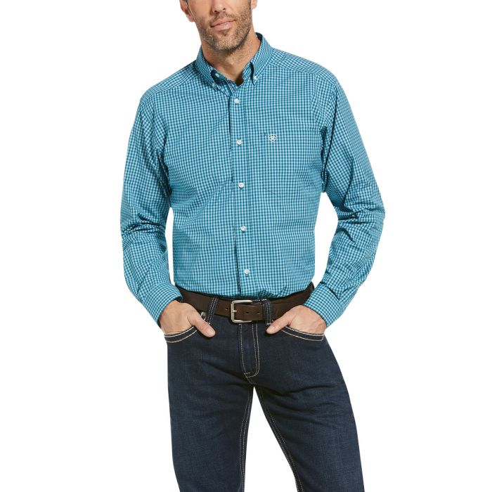Ariat Men's Pro Series Olympas Fitted Shirt - Evening Teal