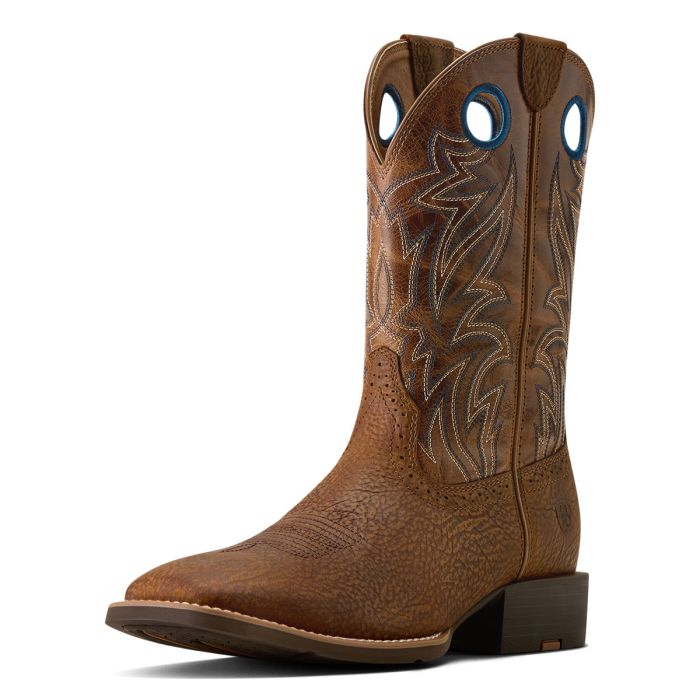 Ariat MENS Sport Sidebet Wide Square Toe - Toasted Grain / Dark Tan