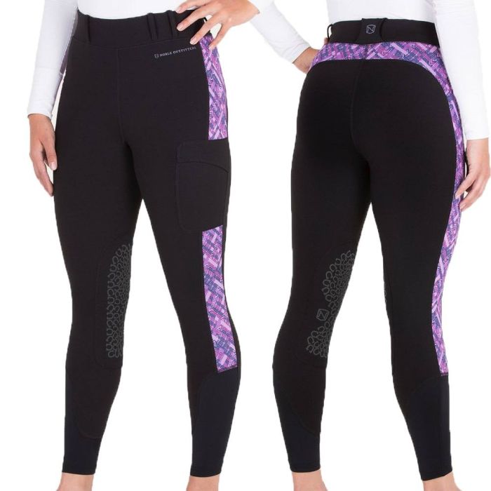 Balance Riding Tight - Patterned - Black and Grape