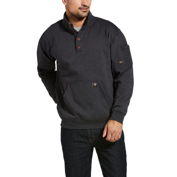 Ariat MENS Rebar Overtime Sweater - Charcoal Heather - Sz XXL Only