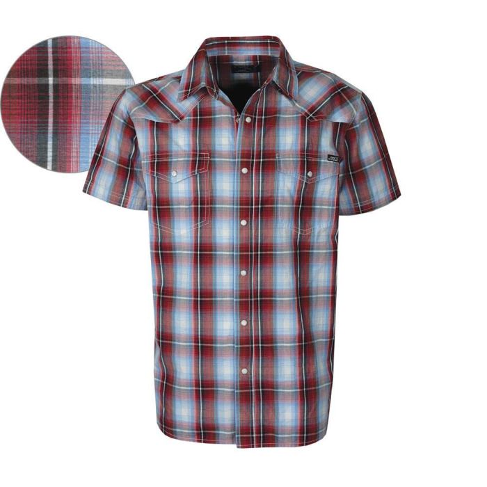Pure Western Kennedy Check Short Sleeve Shirt