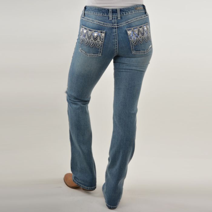 ROCK 47 by Wrangler Jerry Boot Cut Jeans - Moonshine -  Sz 24 & 28 Only