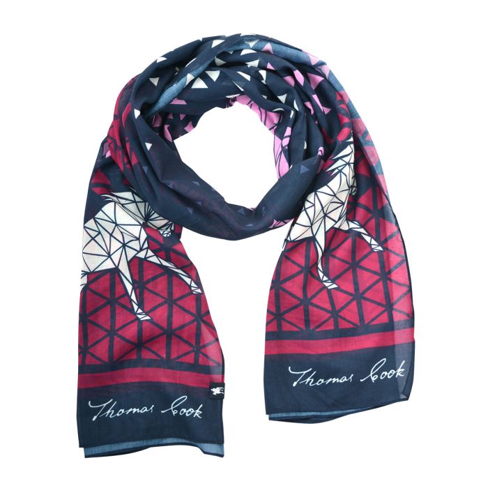 Thomas Cook Everyday Print Scarf - Navy / Pink
