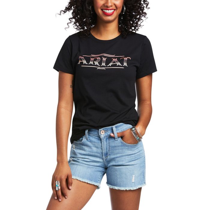 Ariat Ladies Serape Style Tee -  Black