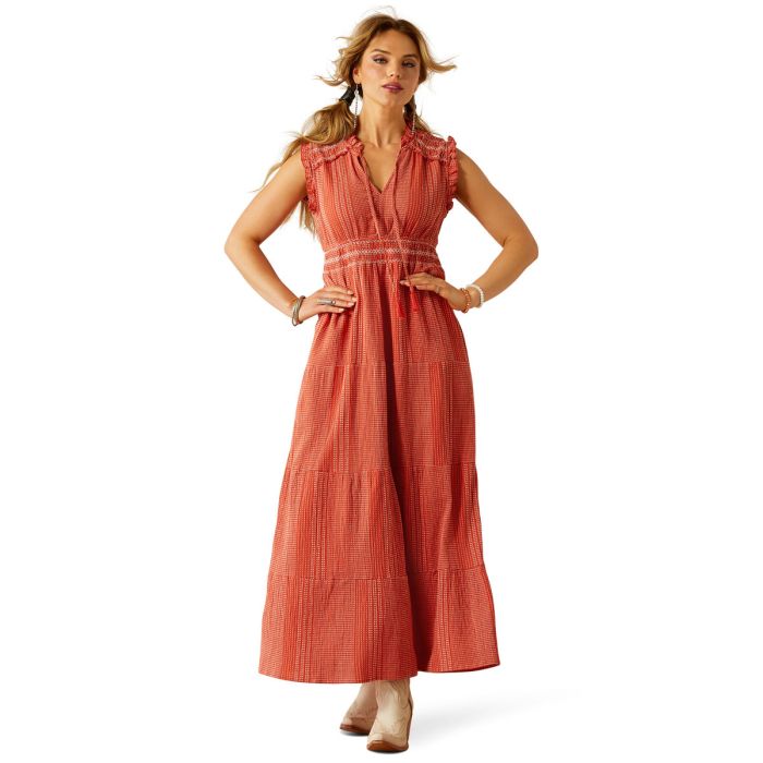 Ariat Ladies Sunset State of Mind Dress - Chili