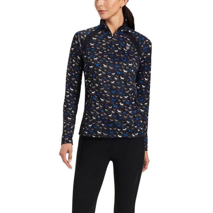 Ariat Ladies Sunstopper  2.0 - Black Busy Pony Print