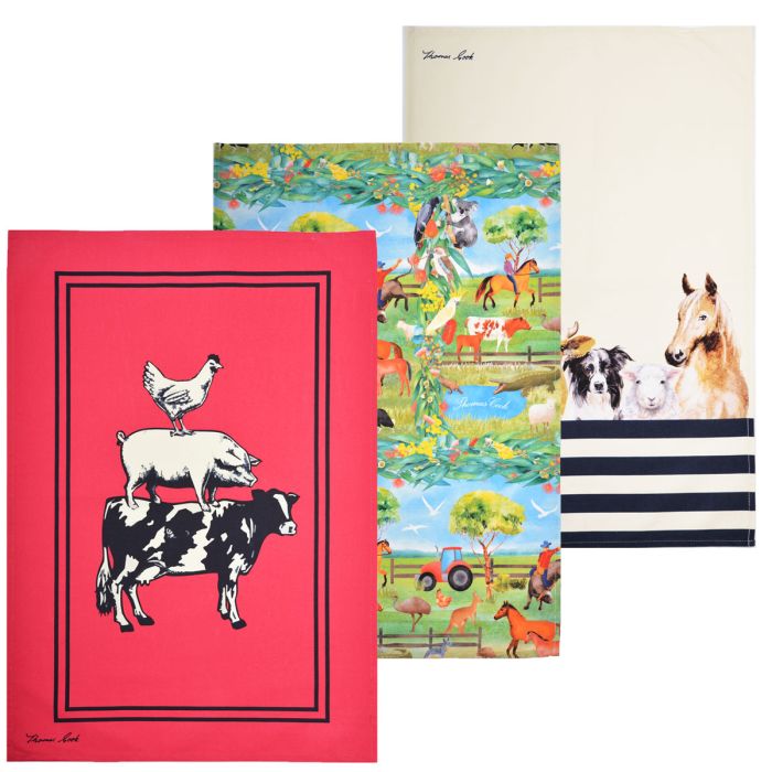 Thomas Cook Farm Friends Tea Towel - Twin Pack