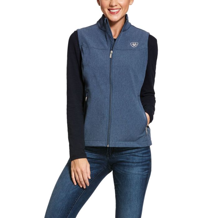 Ariat Womens New Team Softshell Logo Vest - Lake Life Heather
