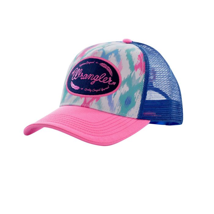 Wrangler Womens Tracey Trucker Cap -Multi/Pink/Blue