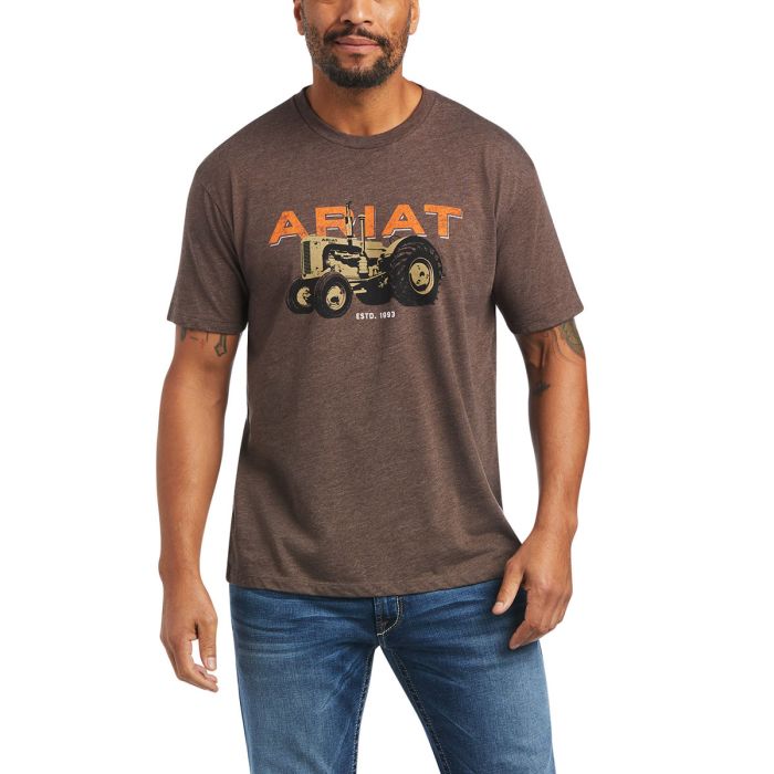 Ariat Mens Tractor Tee - Brown Heather