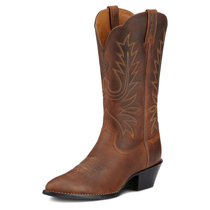 Ariat Heritage Western R Toe - Distressed Brown
