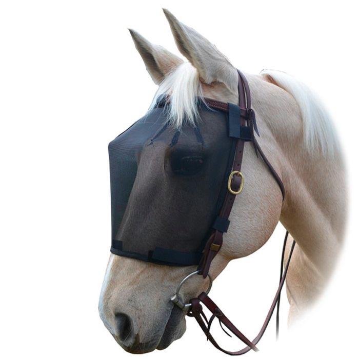 Wild Horse Black Mesh Rider Fly Veil - Sz Pony Only